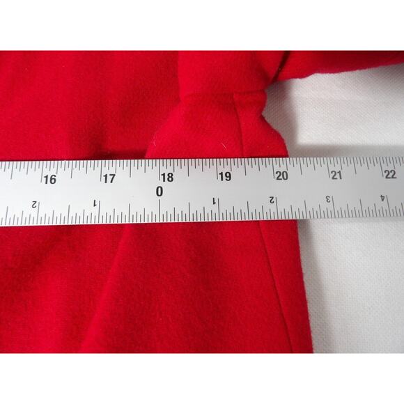 Sag Harbor Sz 14 Red Blazer Pure Wool Velvet Collar Vintage Festive Holiday 90s - Picture 11 of 13
